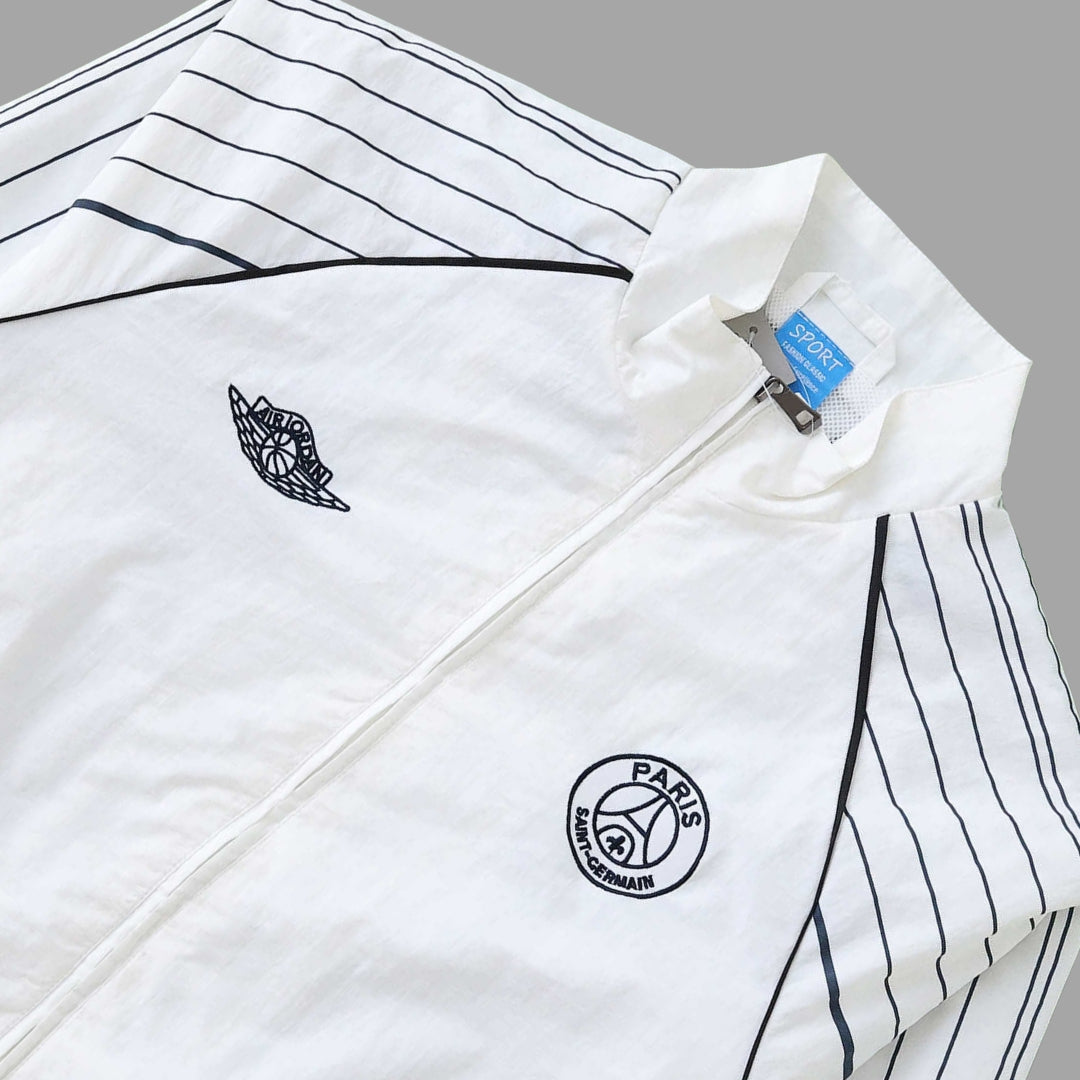 PSG x Jordan White Windbreaker