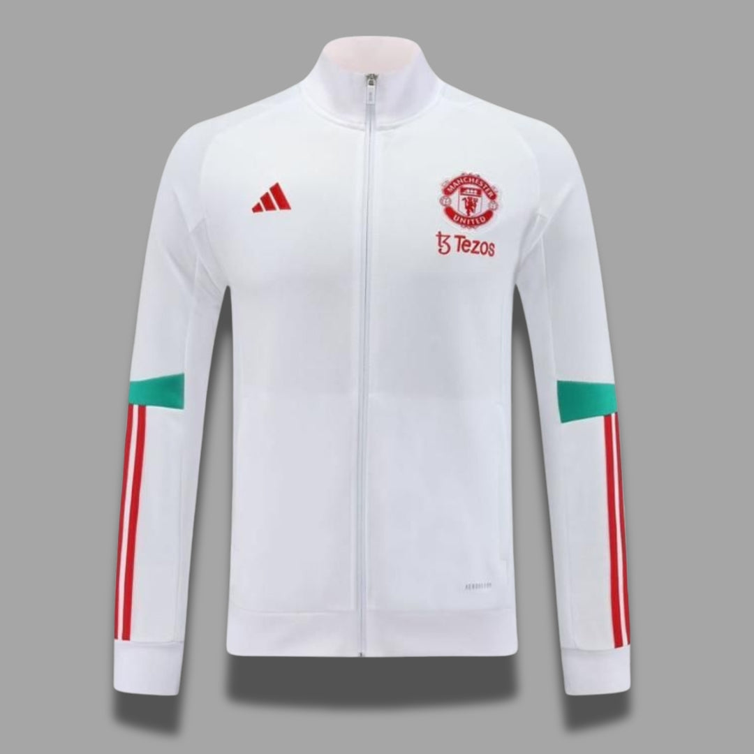 MNU White & Red Tezos Anthem Jacket