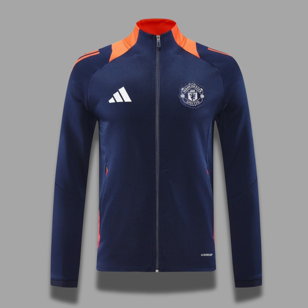 MNU Navy Blue & Orange Anthem Jacket